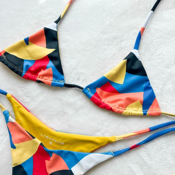 Handmade ONE OF A KIND color blocked bikini! - Picture 5 of 6